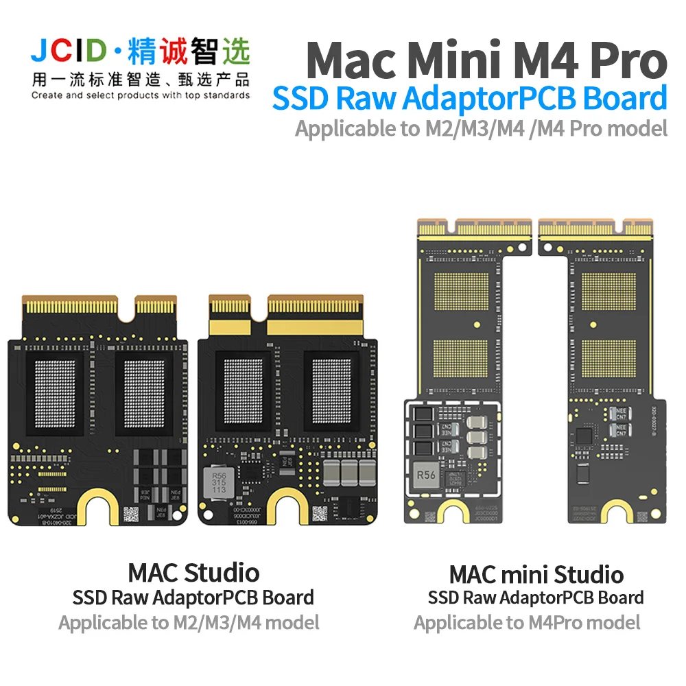 JCID Mac M4 Pro Studio 1:1 10-lagiger SSD Raw Adapter Platine für Mac Studio M2/M3/M4/M4 Pro Reparatur PCB Board Tool Image