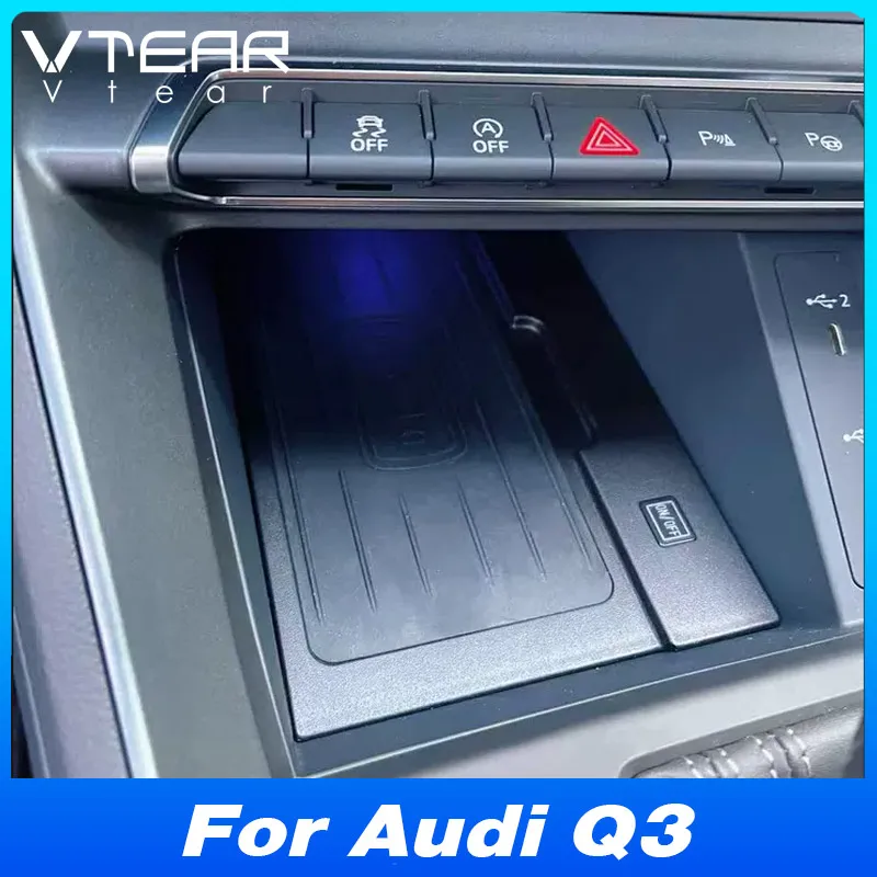 Für Audi Q3 Rs3 2020-2024 Auto Drahtlose Ladegerät Schnelle Handy Lade Platte Adapter Innen Modifikation Auto Teile Image