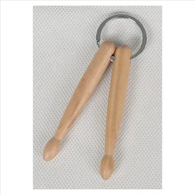 ABHT-60X Mini Drum Stick Key Chain Wooden Drum Stick Key Ring Percussion Stick Buckle Ring Drumstick Jewelry