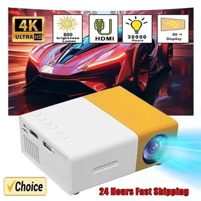YG300 Pocket-Sized Projector – 1080P Ultra HD for Anywhere Fun & Work Kids’ Nighttime Stories & Office Slides