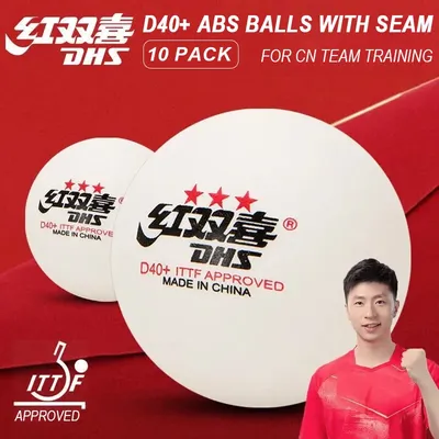 DHS Ping Pong Balls 3 Star D40+ Table Tennis Balls 1/2/3 Star ITTF Approved Professional for Competition