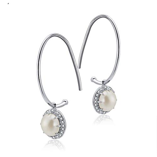 earring Pendant earrings s925 Silver Drop Earrings for Women Simulated-Pearl Zircon Earring Fashion Jewelry Girl Accessories Unique Party Fashion accessories