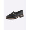 Slipper HEINE, Damen, Gr. 39, schwarz, Leder, Veloursleder, modisch, Schuhe