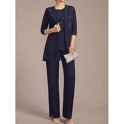 tailleur-pantalon, robe mère de la mariée, élégant, vintage, col ras du cou, longueur cheville, manches mi-longues, couleur unie, 2025