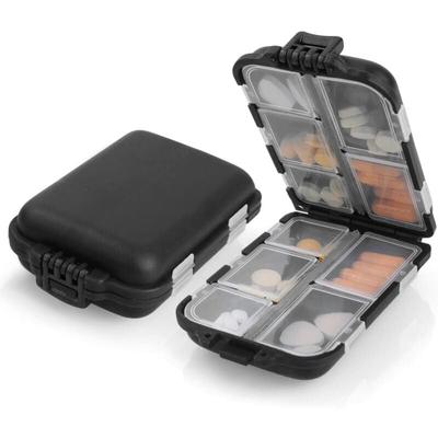 7 Tage, Pillendose 10 Fächer, Medikamentenbox Klein Handlicher mit Großen Separaten Fächern für Image