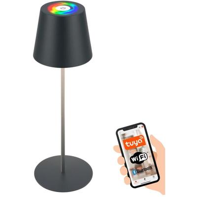 Led Tischlampe kabellos Tischleuchte Smart Appsteuerung Aussen/Innen Dimmbar Image