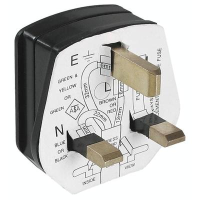 910.176 Schutzkontaktstecker Kunststoff 250 v Schwarz IP20 - Bachmann Image