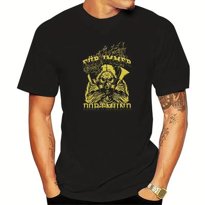"TEMU Dortmund - Ultra Casual Cotton Crew Neck With Yellow Skull & "dortmund" Print, Wear, Adult Size, Casual Wear Tee | Skull | , Football Shirts" Image