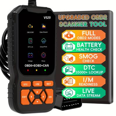 TEMU Professional Scanner Diagnostic Tool, Auto Check Engine Code Reader With Reset, 35, 901 Dtc Cloud / M Readiness Obdii/ Eobd Car Diagnostic Scan Tools For Vehicles After 1996
