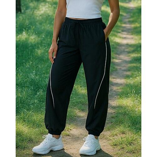 Damen Jogginghosen Jogginghose Laufhosen Elastischer Bund Hosen Sport Outdoor Lässig Schnelltrocknend Leicht Elastisch Atmungsaktiv Tennis Golfspiel Laufen Normale Passform Sportbekleidung