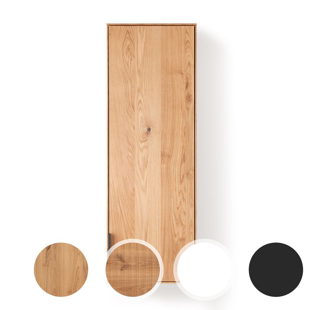 Massivholz »Lugano« Hängevitrine II Anthrazitglas Front / Anschlag links