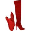 Steve Madden Damen Stiefel, Gr. 36, rot, kein Etikett