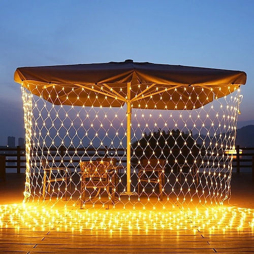 LED Netzlichter IP65 LED flexible Netz Feenlichter 880LED 200LED Netzlichter für Gartenhof farbenfrohe Dekoration EU US UK Stecker AC110V 220V 230V Image