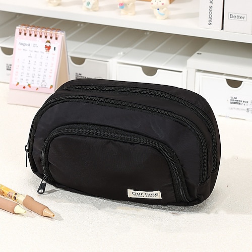 Federmäppchen mit großem Fassungsvermögen, Bleistifttasche, tragbares Kosmetik-Geschenk für Büro, Schule, Teenager, Mädchen, Jungen, Männer, Frauen, Erwachsene Image