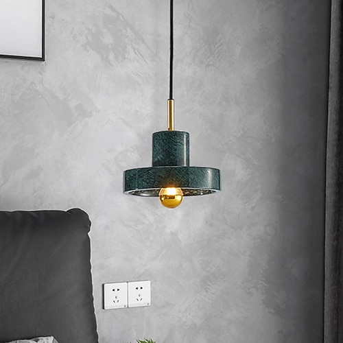 Nordic nacht cchandelier moderne minimalistischen schlafzimmer lampe restaurant kunst lampe bar einzigen kopf marmor kupfer beleuchtung Image