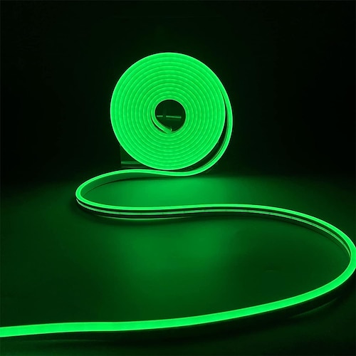 2,5 m 5m Neonstreifenlichter 300/600 LEDs Flexibel Neon 6mm 1 Set Lichterketten Zubehör 1 x 12V 3A Adapter 1 x 2A Netzteil 1 Set Warmweiß Weiß Rot Weihnachtsbeleuchtung LED Neonlichte Halloween Image