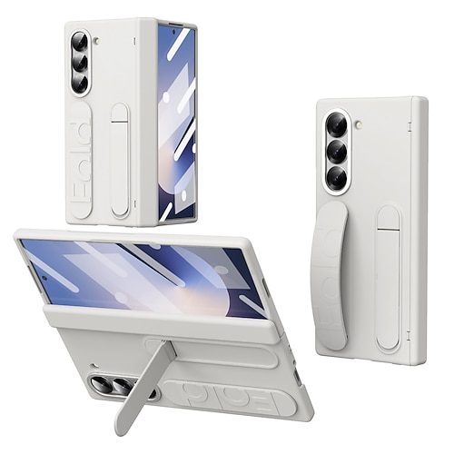 Handy Hülle Handyhüllen Für Samsung Galaxy Z Fold 7 Z Fold 6 Z Fold 5 Z Fold 4 Z Fold 3 Rückseite Mit Ständer mit Displayschutz Vollschutz Retro Rüstung PC Silikon Image