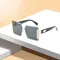 Randlose Sonnenbrille große Sonnenbrille Männer quadratische Farben Marken designer Unisex Sonnenbrille schwarze Linse männliche weibliche Sonnenbrille uv400