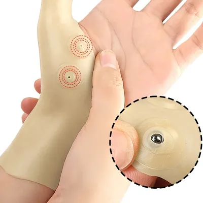 Magnetic Therapy Wrist Hand Thumb Support Gloves Silicone Gel Arthritis Pressure Corrector Massage Pain Relief Gloves