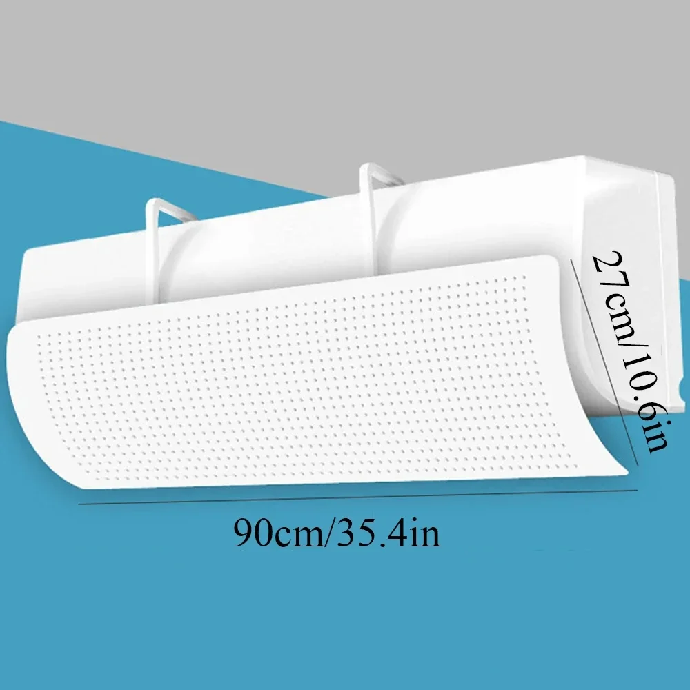 Windabweiser für Klimaanlagen, direkt blasender Windabweiser gegen Kaltluft, an der Wand montierte Klimaanlagen-Führungshaubenleitblech Image