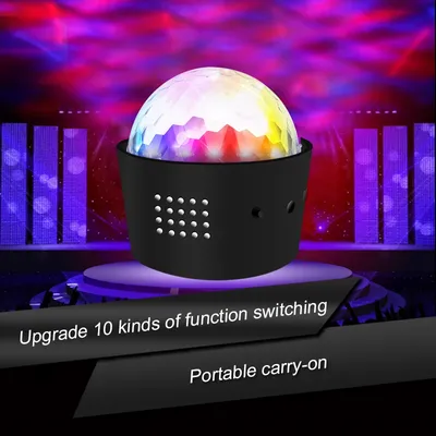 Car Disco Ball Rechargeable Battery Mini Disco Ball for Car Music Sound Activated Multicolor Car Disco Lights Inside Your Car