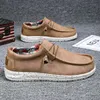 Plus Größe 48, Freizeitschuhe für Herren, Segeltuch-Loafer, modische braune Bootsschuhe für Herren, leichte Wanderschuhe, atmungsaktive Herren-Fahrschuhe