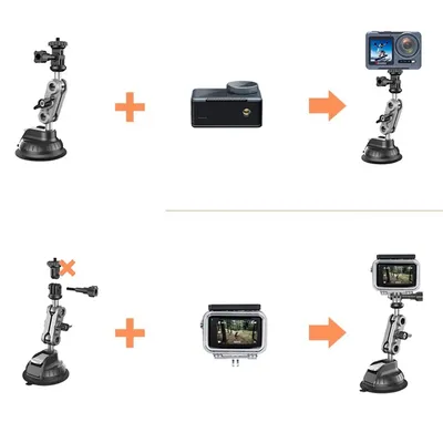 Auto Saugnapf Telefon Action Kamera halter 1/4 Zoll Action Kamera Dash Cam Telefon Auto halterung für Gopro Insta360 DSLR Action Kamera