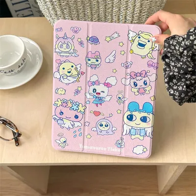Korean Cute Rabbit Cases For Apple iPad Pro 2024 11 inch 2025 Air 5/4 10.9 iPad 10 9.7 10.2/10.5 mini 6 7 Case with Pen Holder