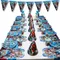 Avengers Themen Geburtstag Party Ballon Dekoration Set Einweg Party Supplies Baby Dusche Banner Kuchen Rack Rucksack Platte