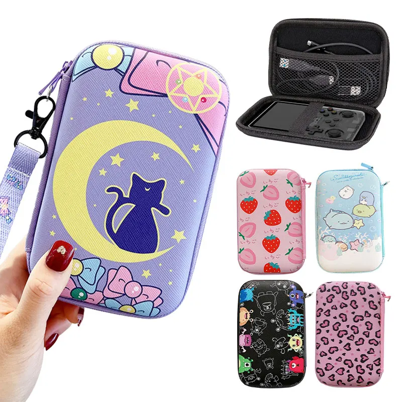 Lanyards Lagerung Tasche Fall Für R36S R36H RG35XX H R36 Ultra K36 Video Spiel Konsole Handtasche Beutel Schutzhülle Box Zubehör Image