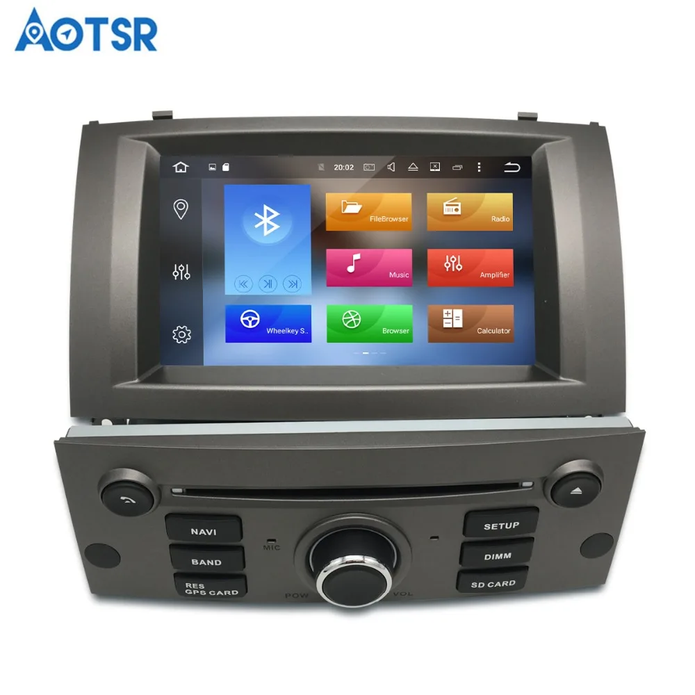 Android 14 Auto-DVD-CD-Player für Peugeot 407 2004–2010, Auto-GPS-Satnav, Autoradio-Einheit, GPS-Navigation mit DSP und kostenloser Kamera
