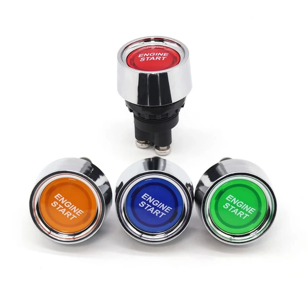 Auto Motor Start Zündschalter 12V 50A 3 Pin SPST Momentary Keyless Push Button Starter Schalter EIN AUS für Autos Marine RV 1PC Image