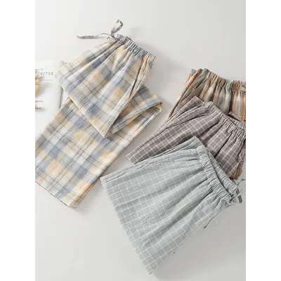 New Pajama Pants Men's Thin Casual Trousers Men's Spring and Autumn Loose Plus Size Can Be Worn Outside Home Pants Image