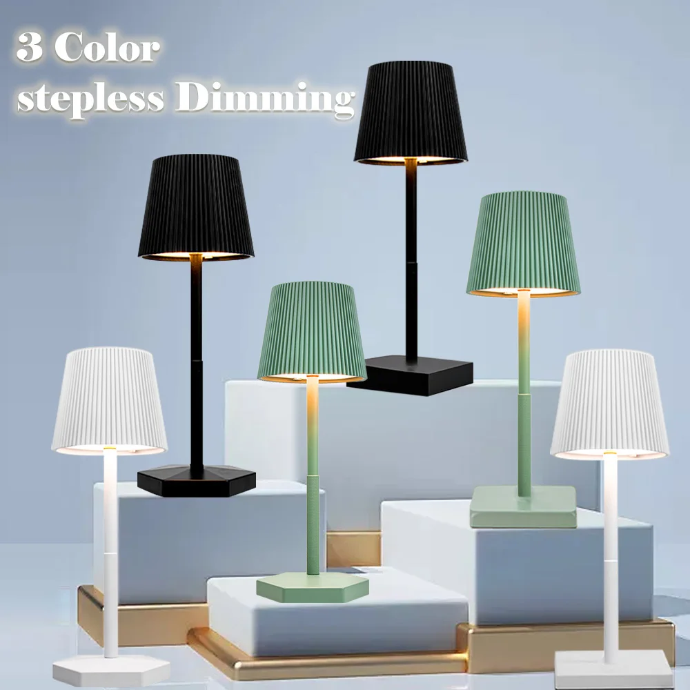 Neue wiederaufladbare LED-Tischlampe, Touch-Schalter, 3-stufig dimmbar, Schreibtischleuchten, Bar, Club, Abendessen, kreative dekorative Umgebungsbeleuchtung