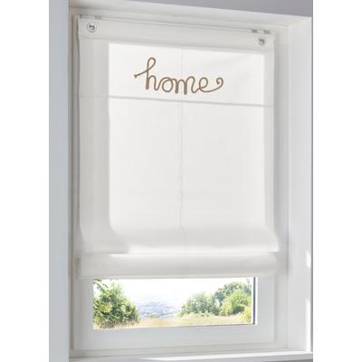 Raffrollo HEINE HOME Gr. 2, weiß (weiß, natur), B:60cm H:140cm, Raffrollos Image