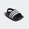 Badesandale ADIDAS SPORTSWEAR "ESTRAP KIDS ADILETTE", Gr. 27, schwarz-weiß (core schwarz, cloud weiß, core schwarz), Synthetik, Textil, sportlich, Schuhe