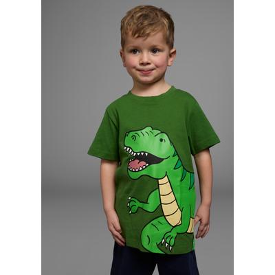 T-Shirt KIDSWORLD "DINOSAURIER", Jungen, Gr. 116/122, grün, Jersey, Obermaterial: 100% Baumwolle, bedruckt, modisch, Basic, Rundhals, Kurzarm, Shirts, Kurzarm, Basic-Passform, bedruckt, Rundhalsausschnitt Image