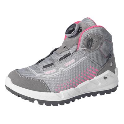 Sneaker RICOSTA "Terra WMS: normal", Kinder, Gr. 36, grau (grau, pink), Synthetik, Textil, kontrastfarbene Details, casual, Schuhe, Schnürschuh mit Sympatex-Membrane, Größenschablone zum Download Image