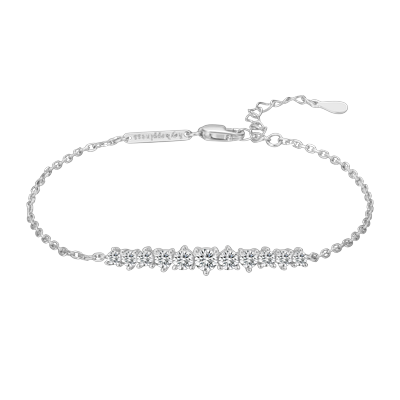 Hey Happiness Tennis-Armband mit Edelsteinen, 925 Silber Damen Image