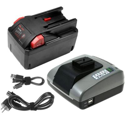 Trade-Shop 2in1 Set: Li-Ion Akku 28V / 3000mAh + Ladegerät mit USB kompatibel mit AEG Milwaukee Image