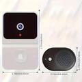 x Campanello intelligente Wi-Fi con batteria integrata - Telecamera di sicurezza wireless con audio