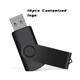 TEMU 10pièces Clés USB 2.0 Rotatives Personnalisables à Laser - Réelle de 16 Go/128 Mo, Coque Métallique Durable, Noir, Bleu, Blanc, Plug and Play pour Ordinateurs et Appareils Portables