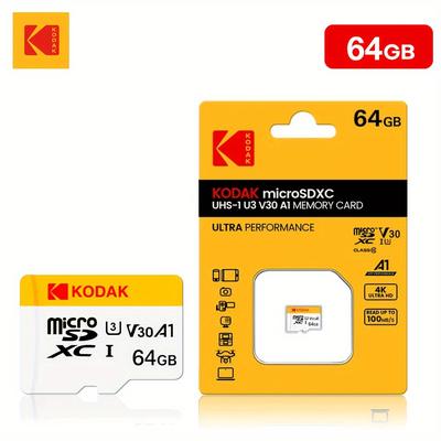 TEMU Kodak / Memory Card 32gb-256gb Uhs-i V30 Class 10, /s Read Speed, 4k Hd Video, Ultra Performance For Phone, Camera, Computer, Computer Storage | | Temperature Resistant Image