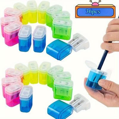 TEMU Set Of 36 Dual-hole Manual Pencil Sharpeners - Portable Image