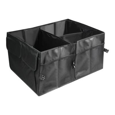 TEMU Foldable Car Trunk Organizer Storage Box - Large Capacity Durable Polyester Universal Fit For Cars, Suvs, Trucks - Multi-compartment Carrying Case For Camping, Sports Gear, Tools & Image