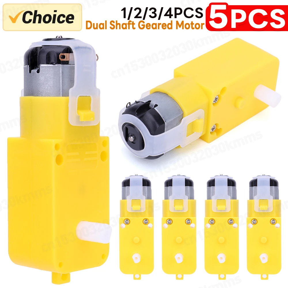 1-5PCS TT Motor 130motor Smart Car Robot Gear Motor for Arduino DC3-12V DC Gear Motor Intelligent Car Chassis Four Drive Car Hot