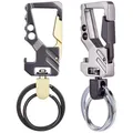 1 pz portachiavi resistente apribottiglie moschettone portachiavi per auto in metallo per uomini e donne portachiavi con apertura birra portachiavi