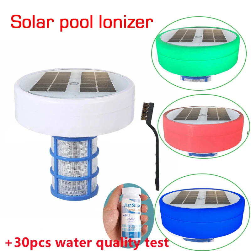 1Set Outdoor Solar Pool Ionisator Reiniger Silber Ionen Schwimmbad Reinigung Spa Brunnen Reiniger Ausrüstung Wasser Desinfektion Image