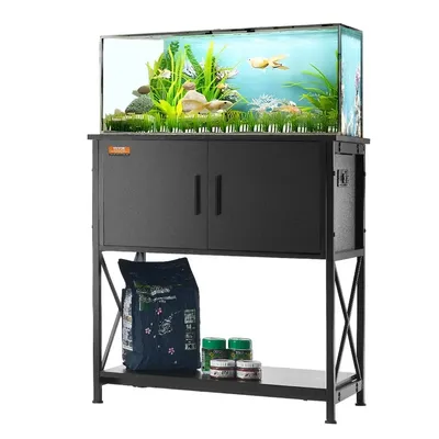 Aquarium Stand 29 Gallon Fish Tank Stand 28.7 x 16.5 x 30 in Steel and MDF Turtle Tank Stand 242.5 lbs Load Capacity Reptile T