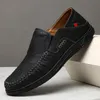 Leder Männer Casual Schuhe Bequeme Slip-on Fahren Schuhe Herren Loafer Weiche Mokassins Italienische Schwarze Männliche Flache Schuhe